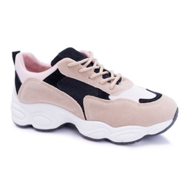 NFR Women's Sport Shoes Suede Beige Lollipop NFR Women's Sport Shoes Suede Beige Lollipop