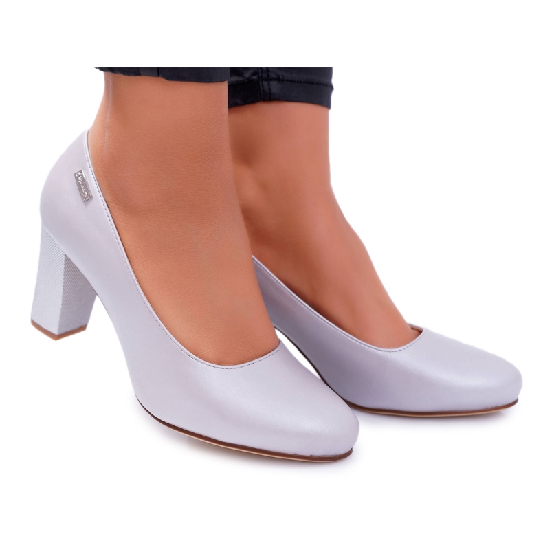 Women's Pumps Sergio Leone PB130 Silver Pearl Amber grey