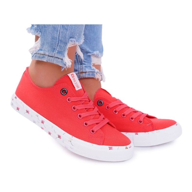 Women's Sneakers Low Big Star Red DD274709