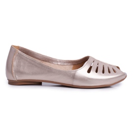Women's Ballerinas Maciejka Leather Golden 03497-25