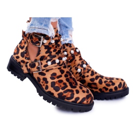 NFR Panther boots with cutouts Cadenza brown