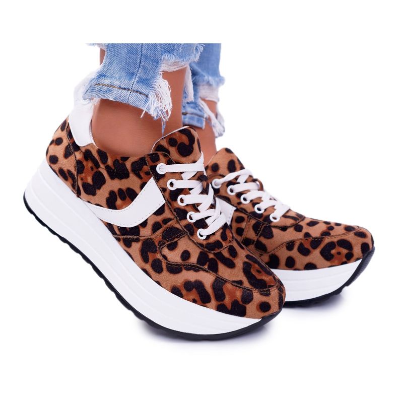 NFR Women's Sport Shoes Leopard SportFreak brown