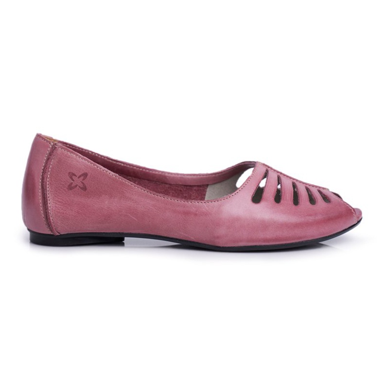 Women's Ballerinas Maciejka Leather Pink 03497-15