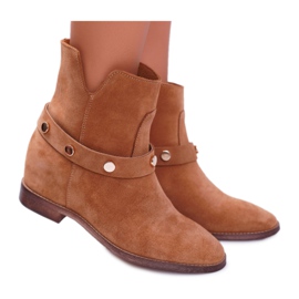 Women's Boots Laura Messi 1890 Suede leather Camel Darmah brown