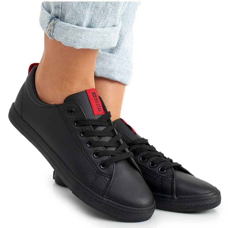 Women's Sneakers Big Star With A Belt Black DD274687 Women's Sneakers Big Star With A Belt Black DD274687