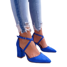 PS1 Women's Pumps On A Heel In Spitz Cornflower Cosmo blue