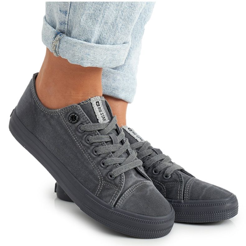 Women's Sneakers Big Star Dark Gray DD274440 grey