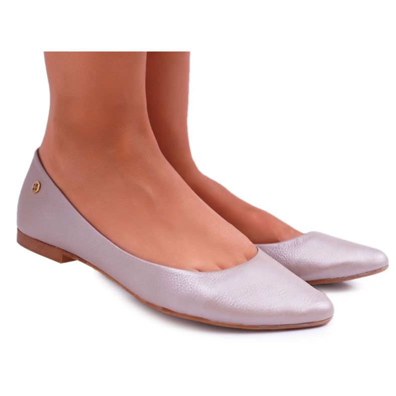 Women's Ballerinas Maciejka Leather Beige 04100