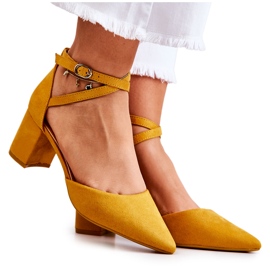PS1 Women's Pumps On A Heel In Spitz Yellow Cosmo PS1 Women's Pumps On A Heel In Spitz Yellow Cosmo