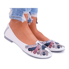 Women's Ballerinas Maciejka Leather White 01358 Women's Ballerinas Maciejka Leather White 01358
