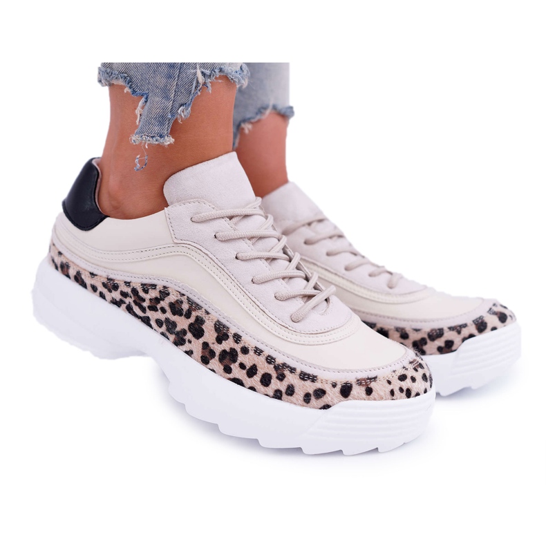 FC1 Women's sports shoes Leopard Debora beige brown