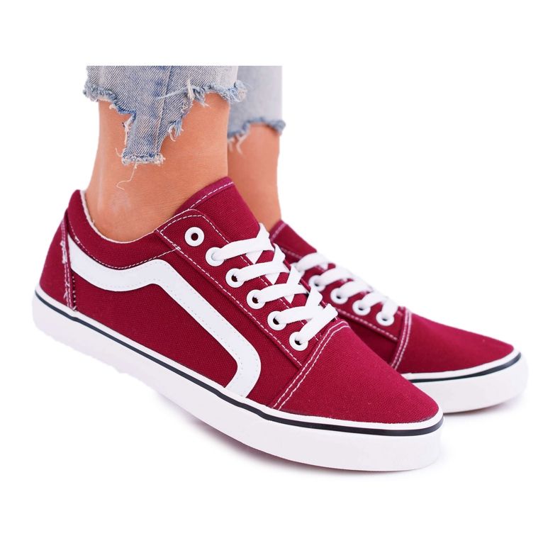 NEWS Women's Sneakers Burgundy Bestro red