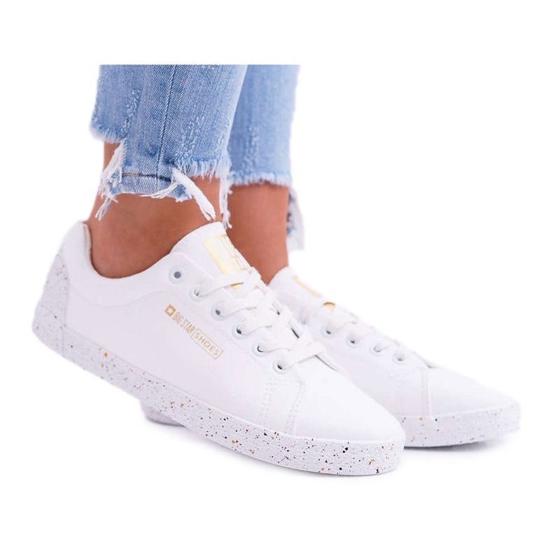 Women's Sneakers Big Star Red Star White AA274A007