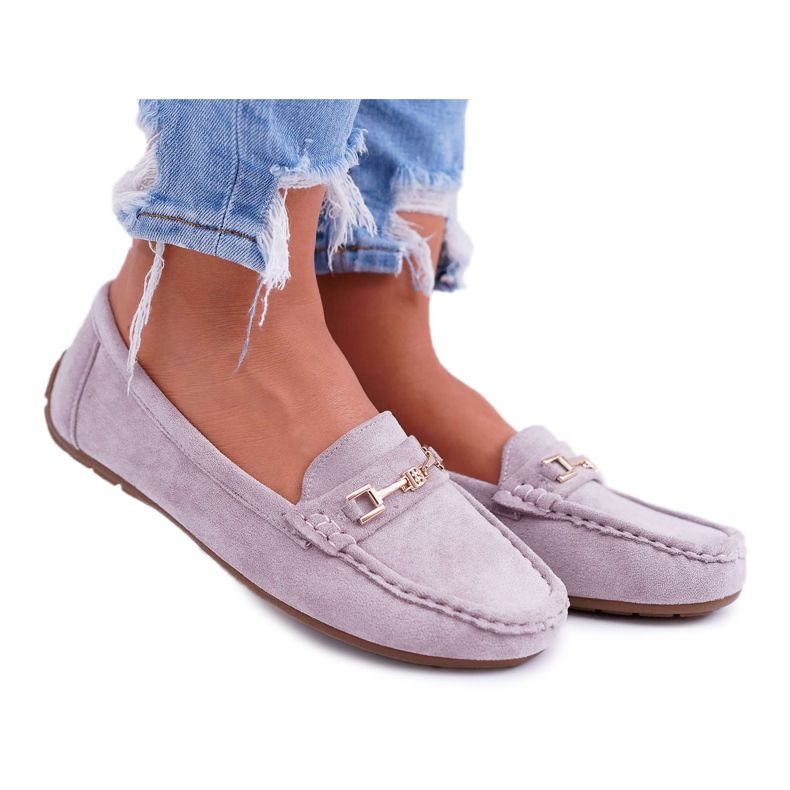 CON Women's Loafers Light Eco-suede Lila Pink Think