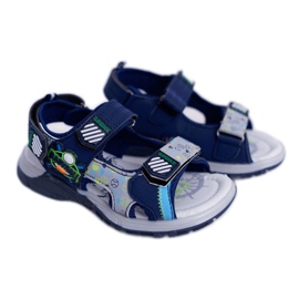 FRROCK Children's Youth Boys Sandals With Velcro Navy Blue Reksio FRROCK Children's Youth Boys Sandals With Velcro Navy Blue Reksio