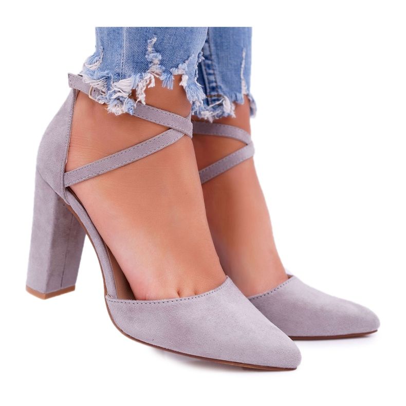 PS1 Women's Pumps On A Heel In Spitz Gray High Traffic grey
