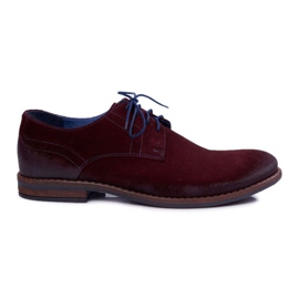 Men's Brogues Casual Leather Nikopol Burgundy Lajos red