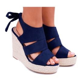 BUGO Women's Sandals On Wedge Yenga Wedge navy blue