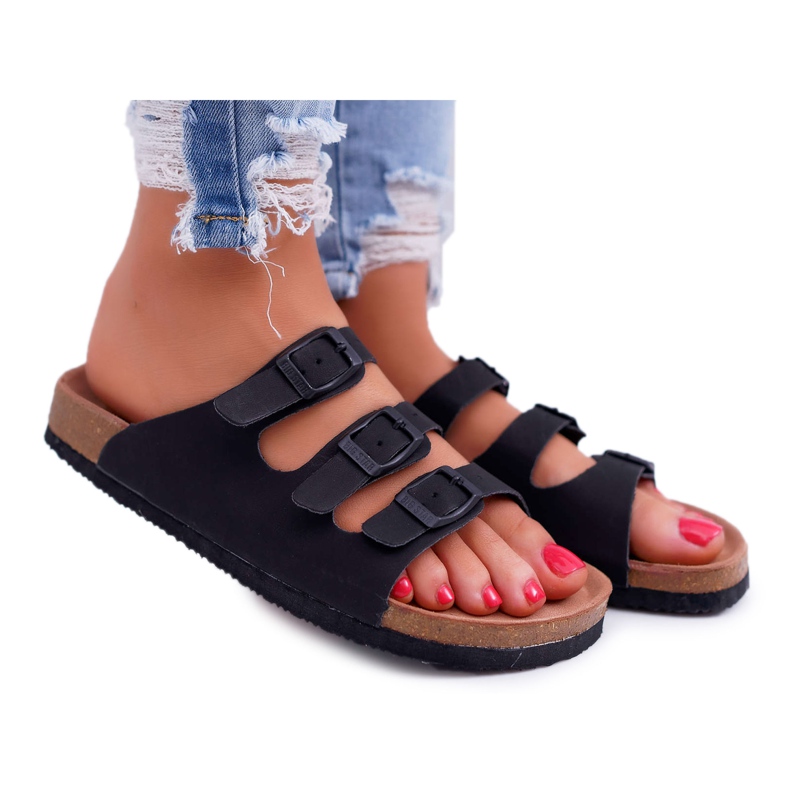 Women's Black Slippers Big Star DD274139