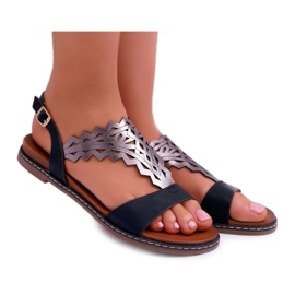 Women's Sandals Flat Sergio Leone SK011 Black Lirielle