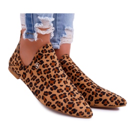 Lu Boo Boots With Cutouts Leopard Chelsea brown