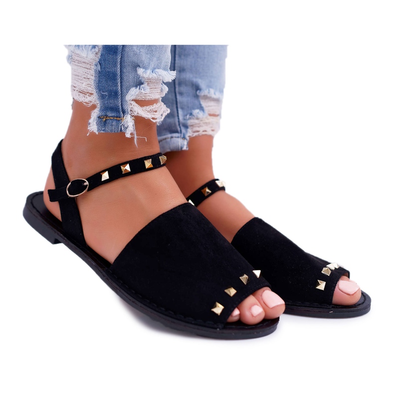 Women's Sandals Lu Boo Suede Black Silena