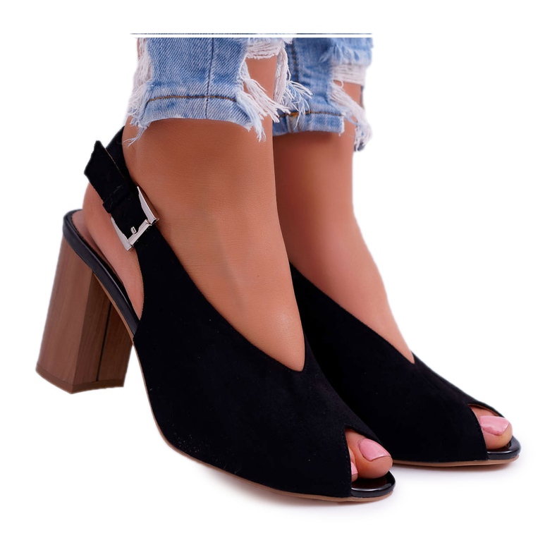 EVE Women's Sandals Suede Black Celian