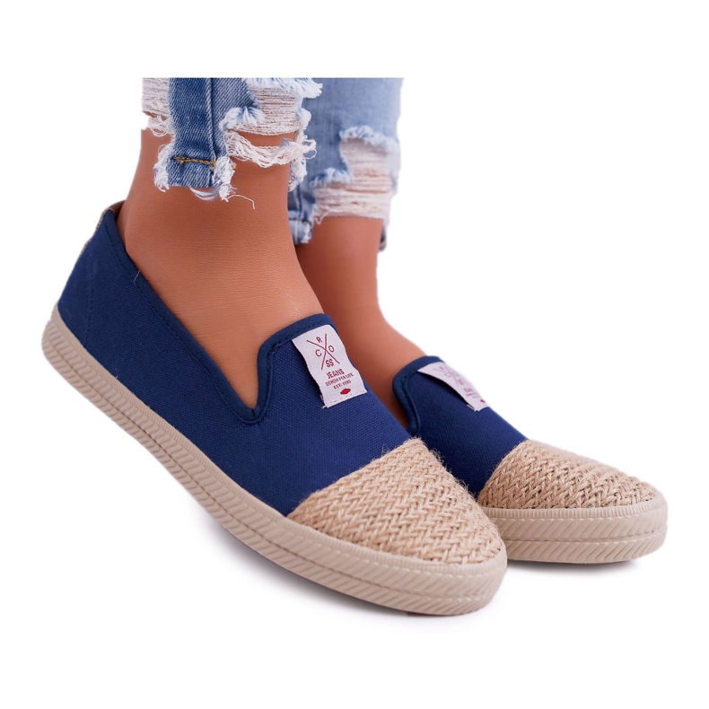 Women's Espadrilles Cross Jeans Navy Blue DD2R4046