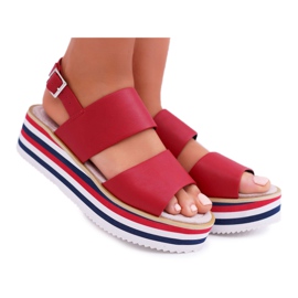 Moow Women's Sandals On The Red Aurera Platform Moow Women's Sandals On The Red Aurera Platform