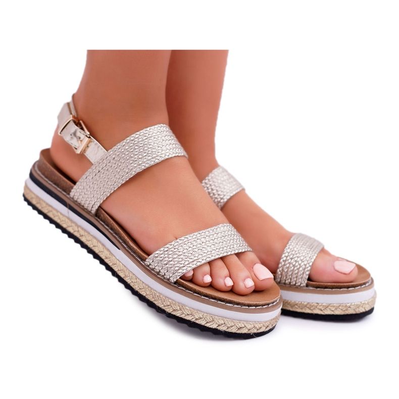 Moow Women's Sandals On The Espadrilles Golden Sarabel Platform