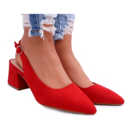 Women's Pumps On A Heel In Spitz Red Contrail