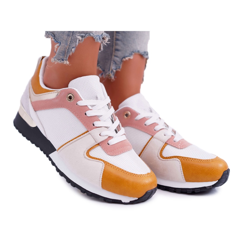 FJ1 Women's Sport Shoes Yellow Merido white multicolored