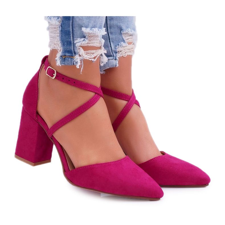 SEA Women's Pumps On A Heel In Spitz Fuchsia Traffic pink