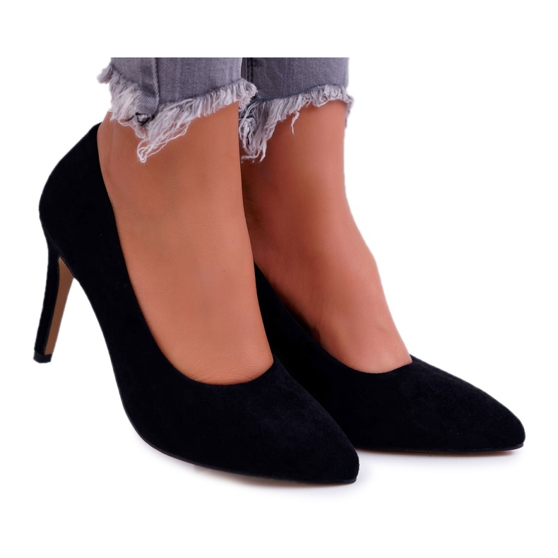 EVE Women's Stilettos Suede In Spitz Black Kiss Me