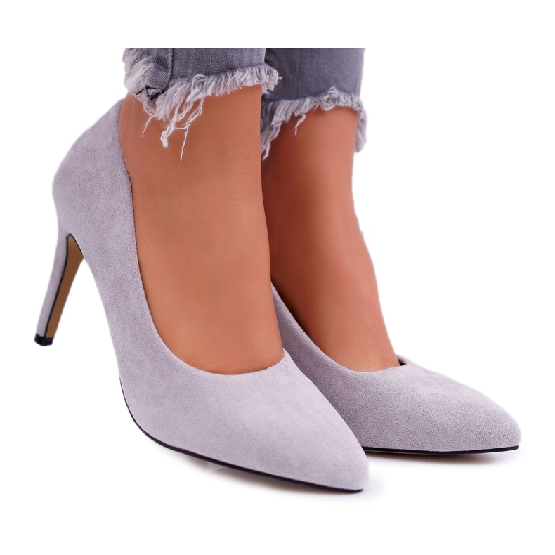EVE Women's Stilettos Suede In Spitz Gray Kiss Me grey