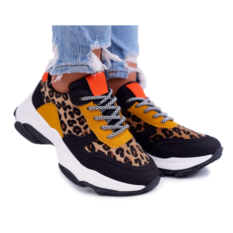 Women's Sport Shoes Thick Sole Leopard Sevana brown black Women's Sport Shoes Thick Sole Leopard Sevana brown black