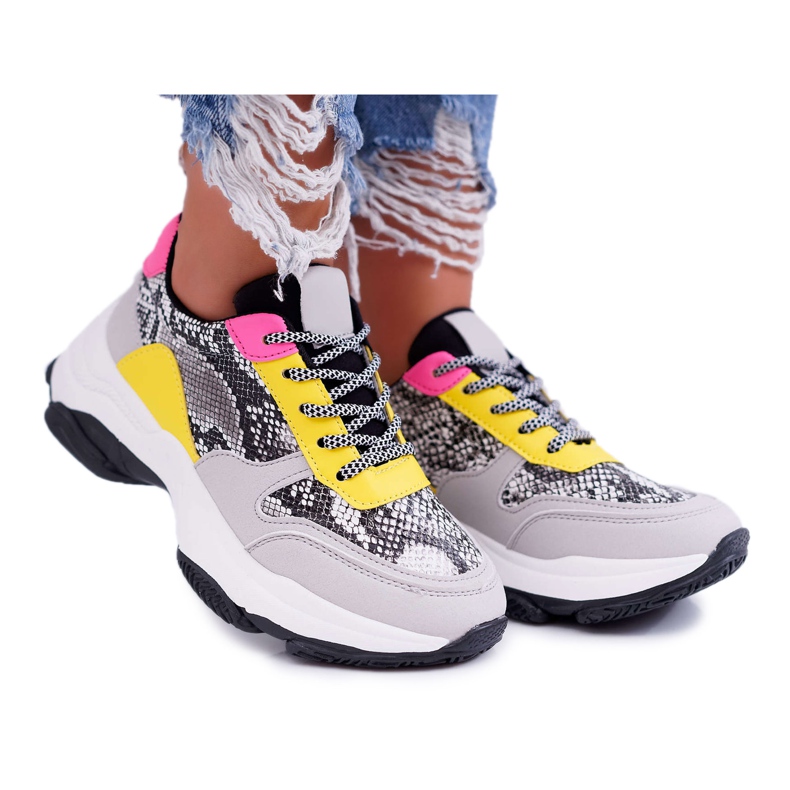 Women's Sport Shoes Thick Sole Snake Sevana grey multicolored