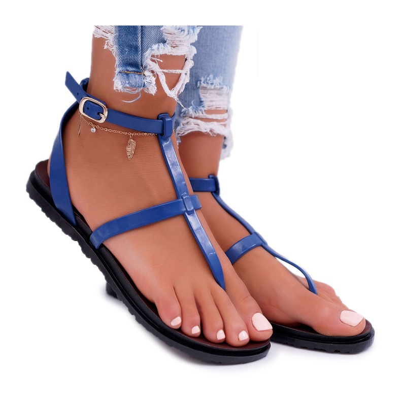 Lu Boo Sandals Roman women, Japanese Lento Navy blue Lu Boo Sandals Roman women, Japanese Lento Navy blue