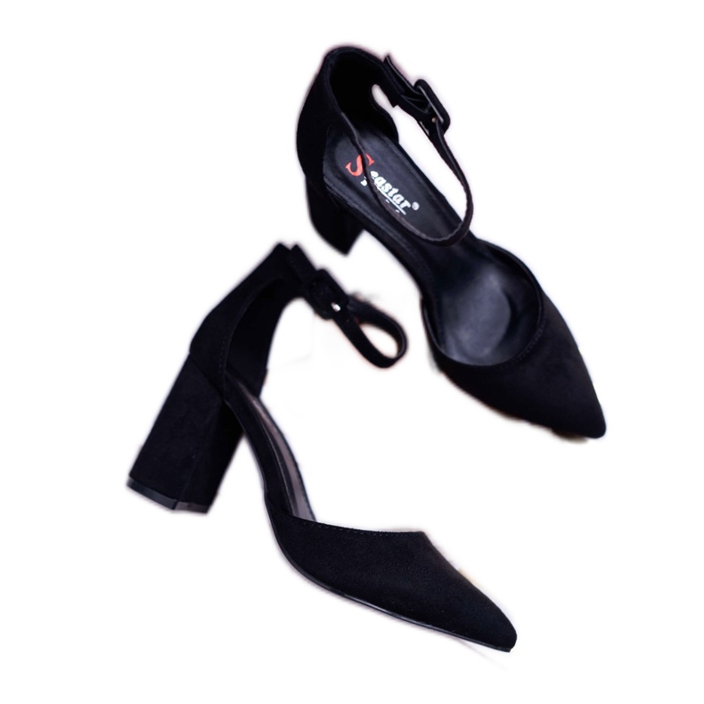 PS1 Women's Pumps On A Heel Suede Black Harye