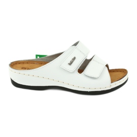 Inblu women's leather flip flops 158d107 white