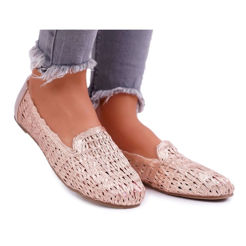 Women's Ballerinas Lu Boo Braided Rose Gold 4Ever pink