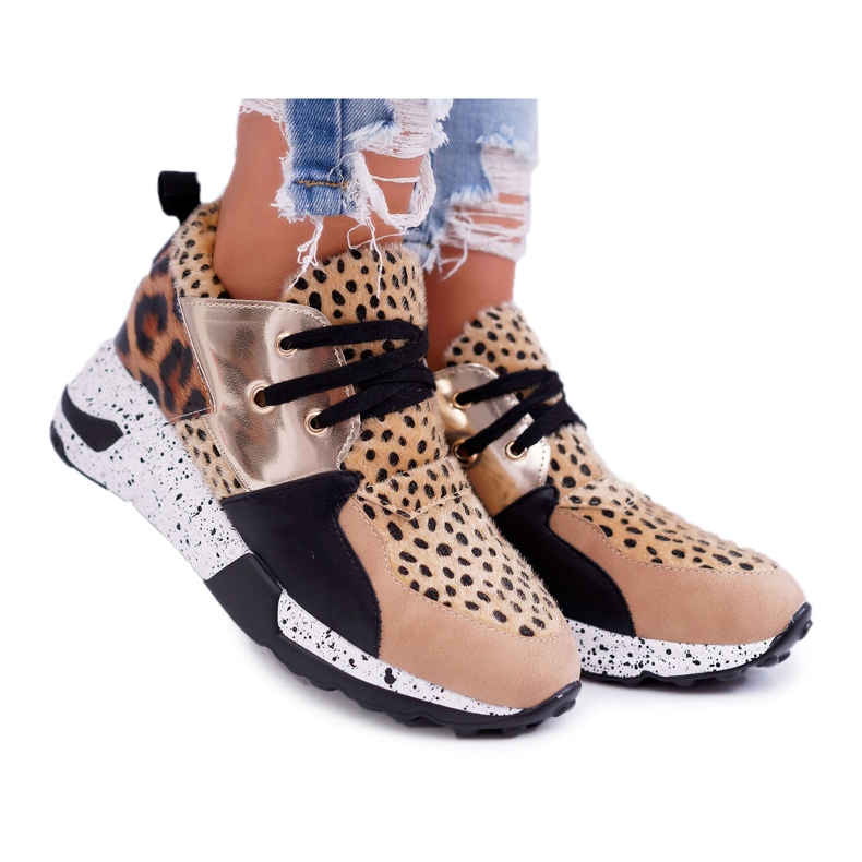 Women's Sport Shoes Lu Boo With Leopard Malibu Pattern brown multicolored