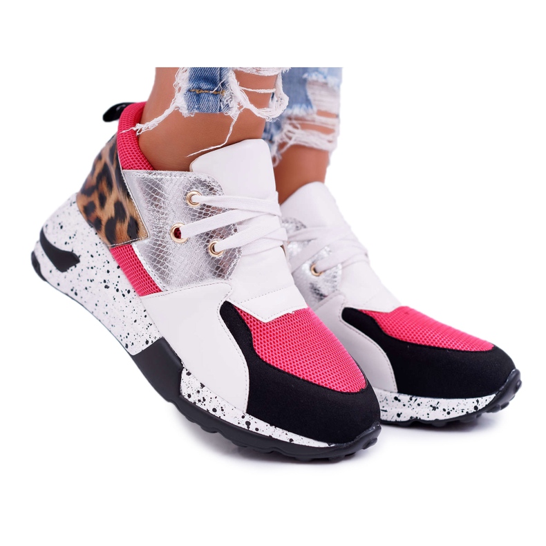 Women's Sport Shoes Lu Boo With Leopard Pattern White Malibu multicolored