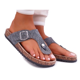 EVE Women's Slippers Dark gray Baisan flip-flops grey