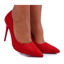 SEA Women's Suede Red Yanna Stilettos