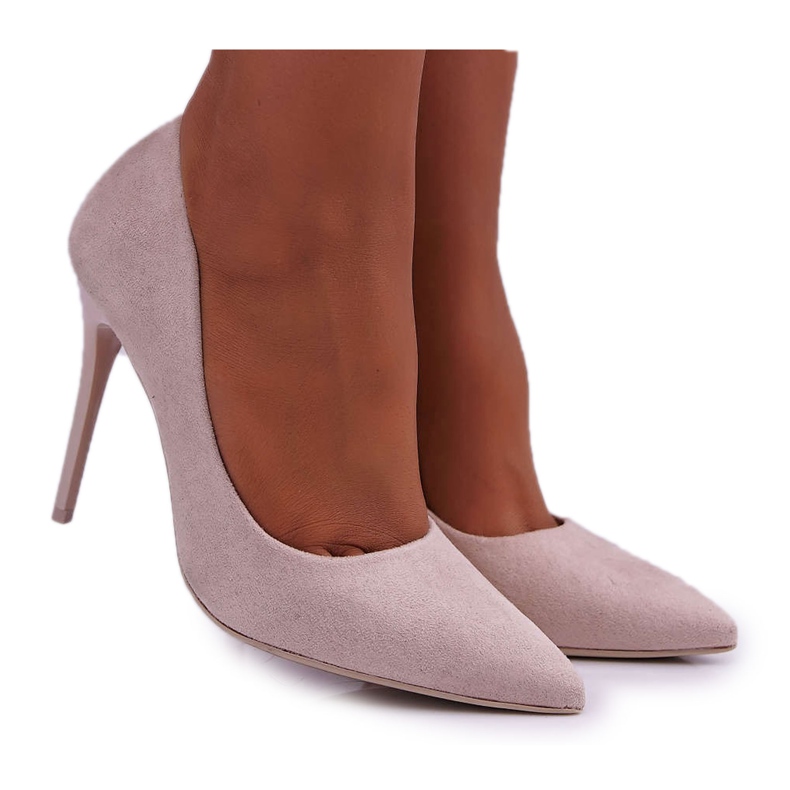 SEA Women's Stilettos Suede Beige Yanna