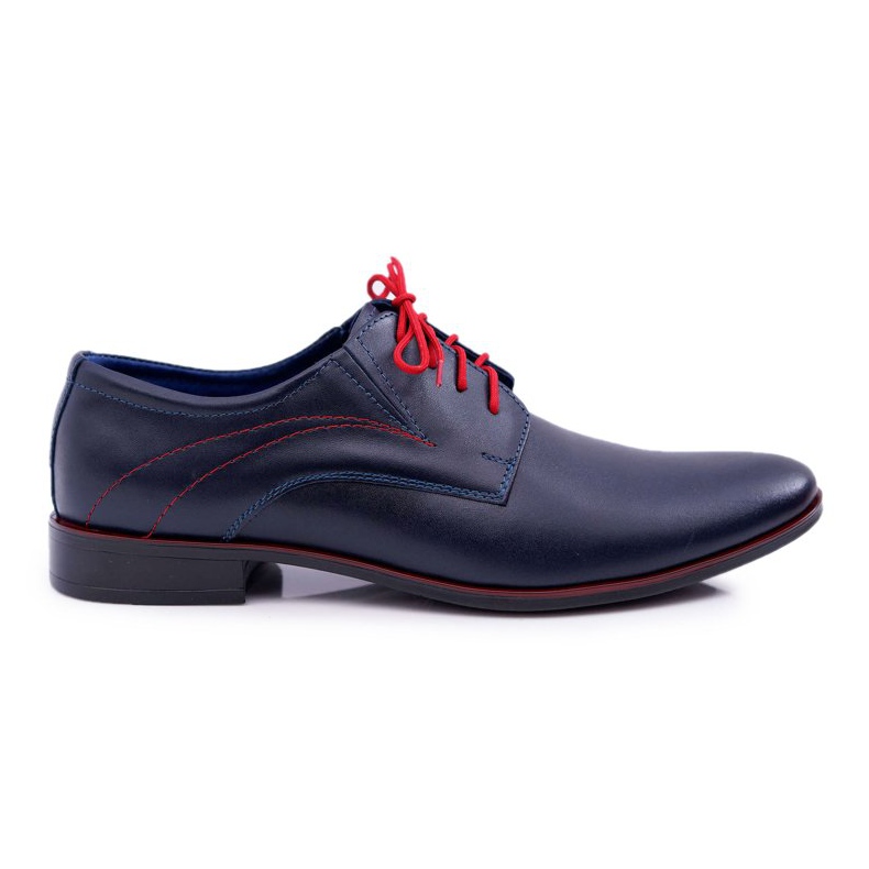 Mario Boschetti Men's Brogues, Elegant Leather, Navy Blue Menelaos