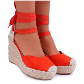Women's Sandals On Wedge Orange Tahaya