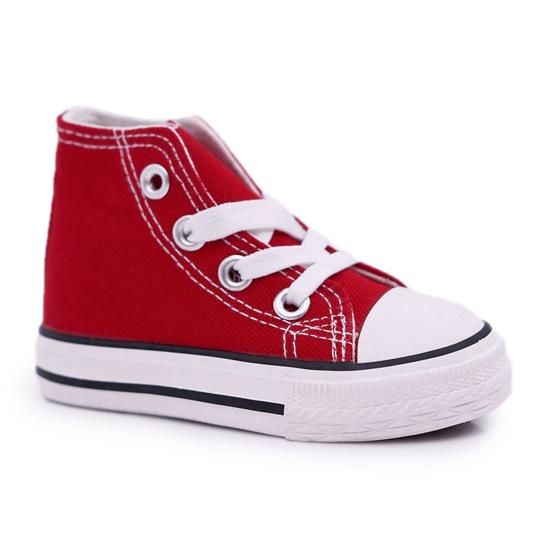 FRROCK Children's Classic High Sneakers Red Filemon