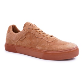 Men's Sneakers Low Big Star Suede Beige EE174361